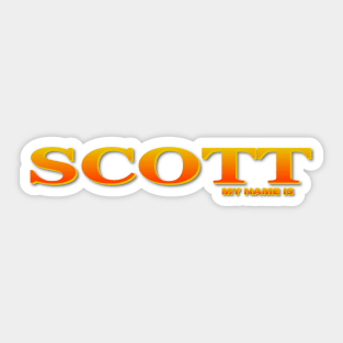 SCOTT. MY NAME IS SCOTT. SAMER BRASIL Sticker